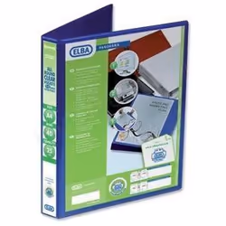 Elba Panorama A4 Presentation Ring Binder. Made from hard wearing plastic board. Clear slip pockets on front. back and spine. ...