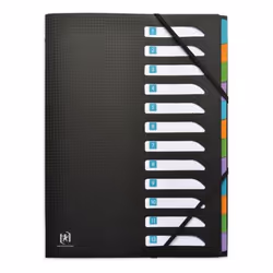 Oxford Memphis, Presentation folder, Polypropylene (PP), Black, A4, 250 mm, 320 mm