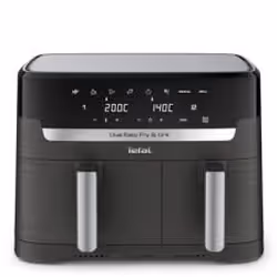 Tefal Dual Easy Fry & Grill EY905B40, Hot air fryer, 8.3 L, Double, Grey, Touch, Stand-alone