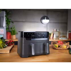 Tefal Dual Easy Fry & Grill EY905B Double 8.3 L Stand-alone 2700 W Hot air fryer Grey