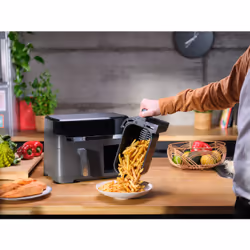 Tefal Dual Easy Fry & Grill EY905B Double 8.3 L Stand-alone 2700 W Hot air fryer Grey - Additional view 4