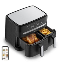 Tefal Dual Easy Fry & Grill EY9018 Double 8.3 L Stand-alone Hot air fryer Black