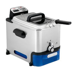 Tefal FR804040 fryer Single 3.5 L Stand-alone 2300 W Deep fryer Blue, Stainless steel