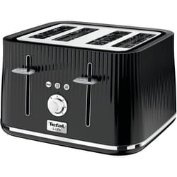 TEFAL Loft TT60840 4-Slice Toaster - Piano Black, Black