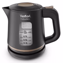 Tefal Includeo KI5338, 1 L, 2400 W, Black, Plastic, Water level indicator