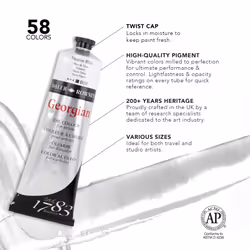 Daler-Rowney Georgian Oil Paint Titanium White Twin Pack 225ml Tube - Art Paints for Canvas Paper and More - Oil Painting Supplies for Artists and Stu