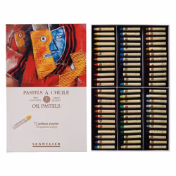 Sennelier Cardboard Oil Pastel Set 72 Count (Pack of 1) Multicolor