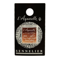 Sennelier French Artists' Watercolor  Half Pan  Burnt Umber S1
