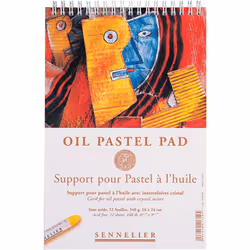 Sennelier Oil Color Pastel Pad 6.25"" x 9.5"" White 1 Count (Pack o