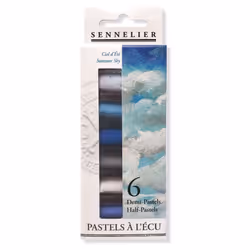 Sennelier Extra-Soft Half Pastel 6 Stick Set Set of 6 Summer Sky