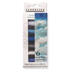 Sennelier Extra-Soft Half Pastel 6 Stick Set  Set of 6  Summer Sky