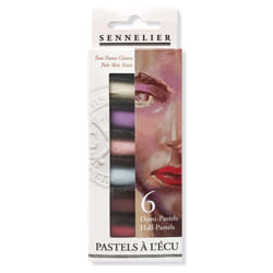 Sennelier Extra-Soft Half Pastel 6 Stick Set  Set of 6  Portrait Light Tones