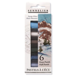 Sennelier Extra-Soft Half Pastel 6 Stick Set  Set of 6  Winter