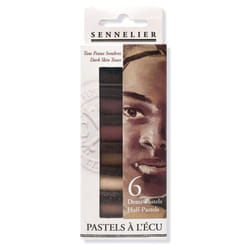 Sennelier Extra-Soft Half Pastel 6 Stick Set  6 Count Pack of 1  Portrait Dark Tones