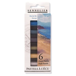 Sennelier Extra-Soft Half Pastel 6 Stick Set  6 Count Pack of 1  Seaside
