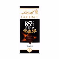 Lindt Excellence Dark 85% 100 g, Black chocolate, 100 g, 2413 kJ, 584 kcal, 46 g, 27 g