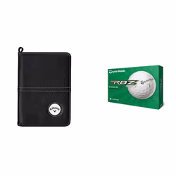 Callaway Unisex scorecard holder, Black, One Size UK & TaylorMade RBZ Soft Dozen Golf Balls, White,2021