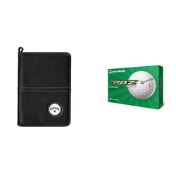 Callaway Unisex scorecard holder, Black, One Size UK & TaylorMade RBZ Soft Dozen Golf Balls, White,2021
