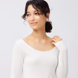 Gu STyle HeaT ExTra Wide Neck T  Long Sleeve - 18 WINE/XL