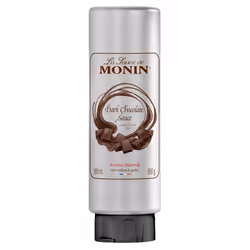 Monin 362001, Dessert sauce, Dark chocolate, 500 ml, 650 g, Squeezable bottle, Sugar