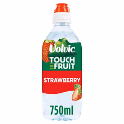 Volvic Touch of Fruit Strawberry Natural Flavoured Water 750ml (Pack of 6)