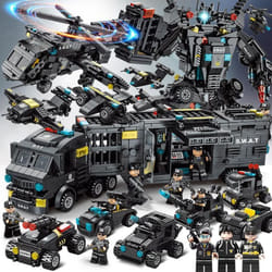 1000PCS Tank Building Blocks 8in1 Military Heavy Tank Model Building Block Army Toys for Boy - SWAT-700Pcs