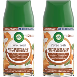 2 x Air Wick Freshmatic Automatic Spray Refill 250ml - Vanilla Flower & Caramel Delight