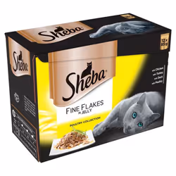 SHEBA Fine Flakes Cat Pouches Poultry Collection in Jelly 12x85g (Pack of 4) - Additional view 4