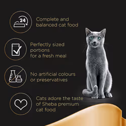 SHEBA Fine Flakes Cat Pouches Poultry Collection in Jelly 12x85g (Pack of 4) - Additional view 6
