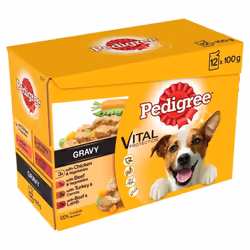 PEDIGREE Dog Pouches in Gravy 12x100g (Pack Of 4)