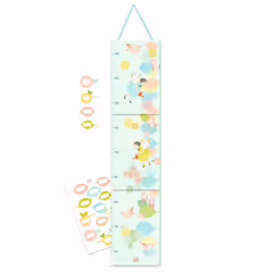 Djeco DD04052 Spring Design Height Chart | Wall Hanging Measuring Height Chart