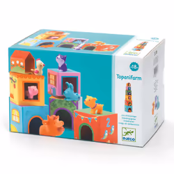 Djeco Topanifarm Stacking Blocks - Early Years Toddler and Baby Toy