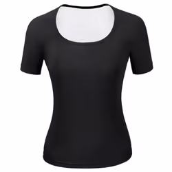 Sauna Shirt for Women Short Sleeve Sweat Suit Compression Shirts Sauna Workout Tank Top Body Shaper Slimming Underwear FItnes ...