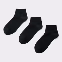 Gu By Uniqlo Ankle Socks 3p - 09 BLACK/ONE SIZE