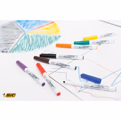 BIC Velleda 1741 Whiteboard Pens - Assorted Colours, Plastic Wallet of 6 - Additional view 4