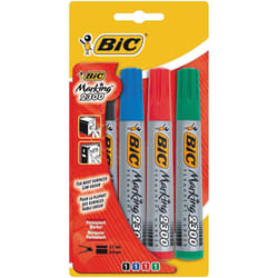 BIC Marking 2300 permanent marker Chisel tip Black. Blue. Green. Red 4