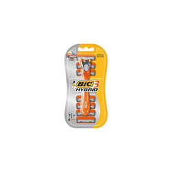 Bic 3 Hybrid Men's Triple-Blade Razors, Pack with 1 Handle + 6 Refills - Lubricating Strip with 3 Blades and Pivoting Head for a Smooth, Precise