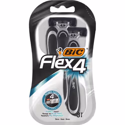 BIC Flex 4, Black, Grey, 3 pc(s)