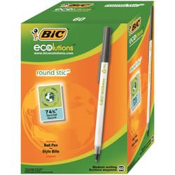 BIC Ecolutions Black Stic Ball Pen Pack of 60