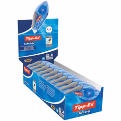 TIPP-EX 895933. Product colour: Blue. Tape length: 10 m. Tape width: 4.2 mm. Height: 5.5 mm. Depth: 223 mm. Width: 90 mm. Pac ...