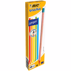 BIC Evolution 646ÃÂ HB Pencil with Eraser (Pack of 12ÃÂ In Assorted Colours