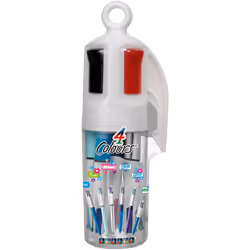 BIC 4 Colours Assorted Ballpoint Pens Medium Point (1.0 mm), Lot of 6 pens