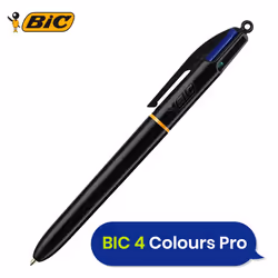 BIC 4 Colours Pro Ballpoint Pen Retractable Smooth Ink Flow 1.0mm