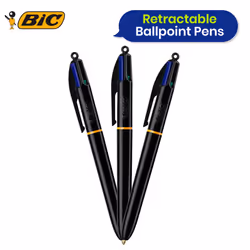 BIC 4 Colours Pro Ballpoint Pen Retractable Smooth Ink Flow 1.0mm - Additional view 4
