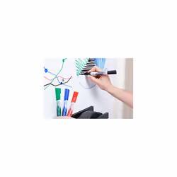 Velleda Liquid Ink Dry Wipe Pocket Markers - Black (Pack of 12)