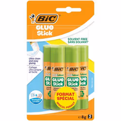 BIC Ecolutions Glue Stick Washable and Solvent Free 8g (Pack 5) - 9049