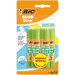 BIC Ecolutions Glue Stick Washable and Solvent Free 8g (Pack 5) - 9049