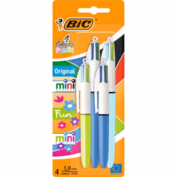 BIC 931818 Ball Pens - Multi-Colour (Pack of 4)