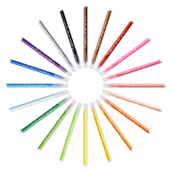 Kids Kid Couleur Colouring Pens - Assorted Colours, Durable Case of 20