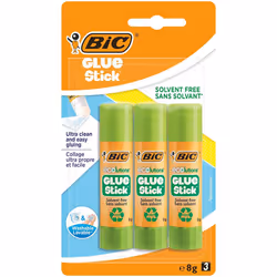 BIC ECOlutions Glue Stick - 8 g, Pack of 3